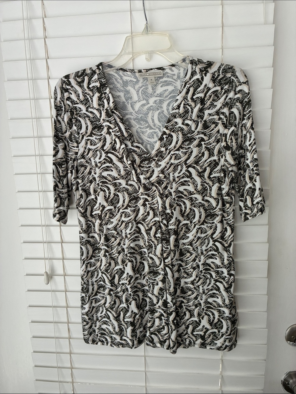Dana Buchman Top Black White SZ S Like New!